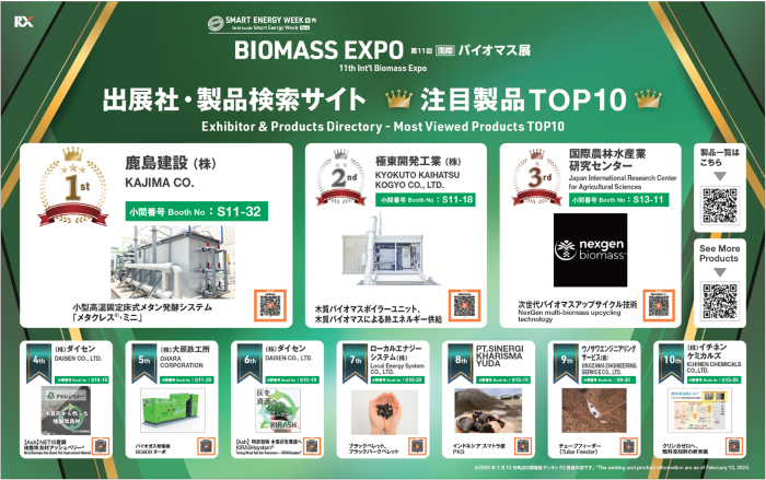次世代バイオマスアップサイクル技術」がバイオマスEXPO 注目製品